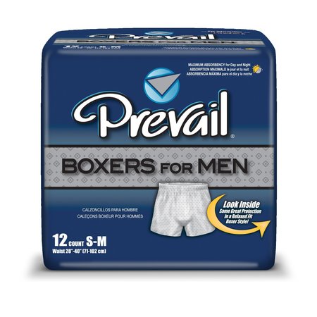 PREVAIL Disposable Underwear Male Medium, Maximum, PK 12 PBM-512